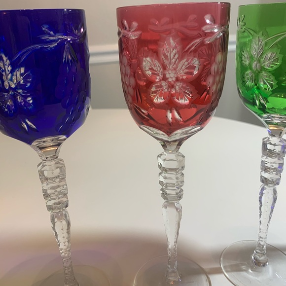 Set of 6 stunning beautiful crystal wine goblets made by AJKA Magda’s Pride. - Picture 8 of 9
